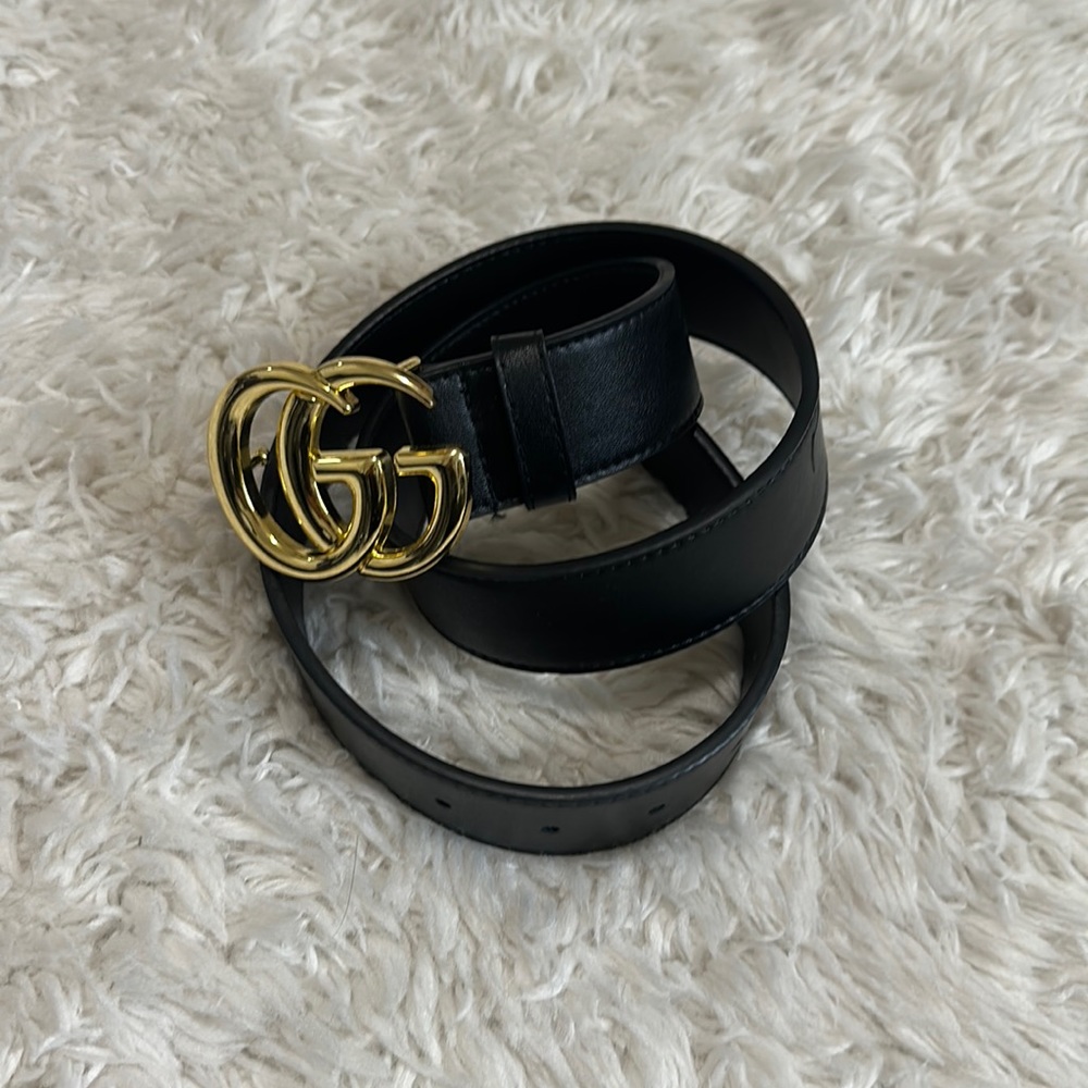 Black Belt with Gold Hardware